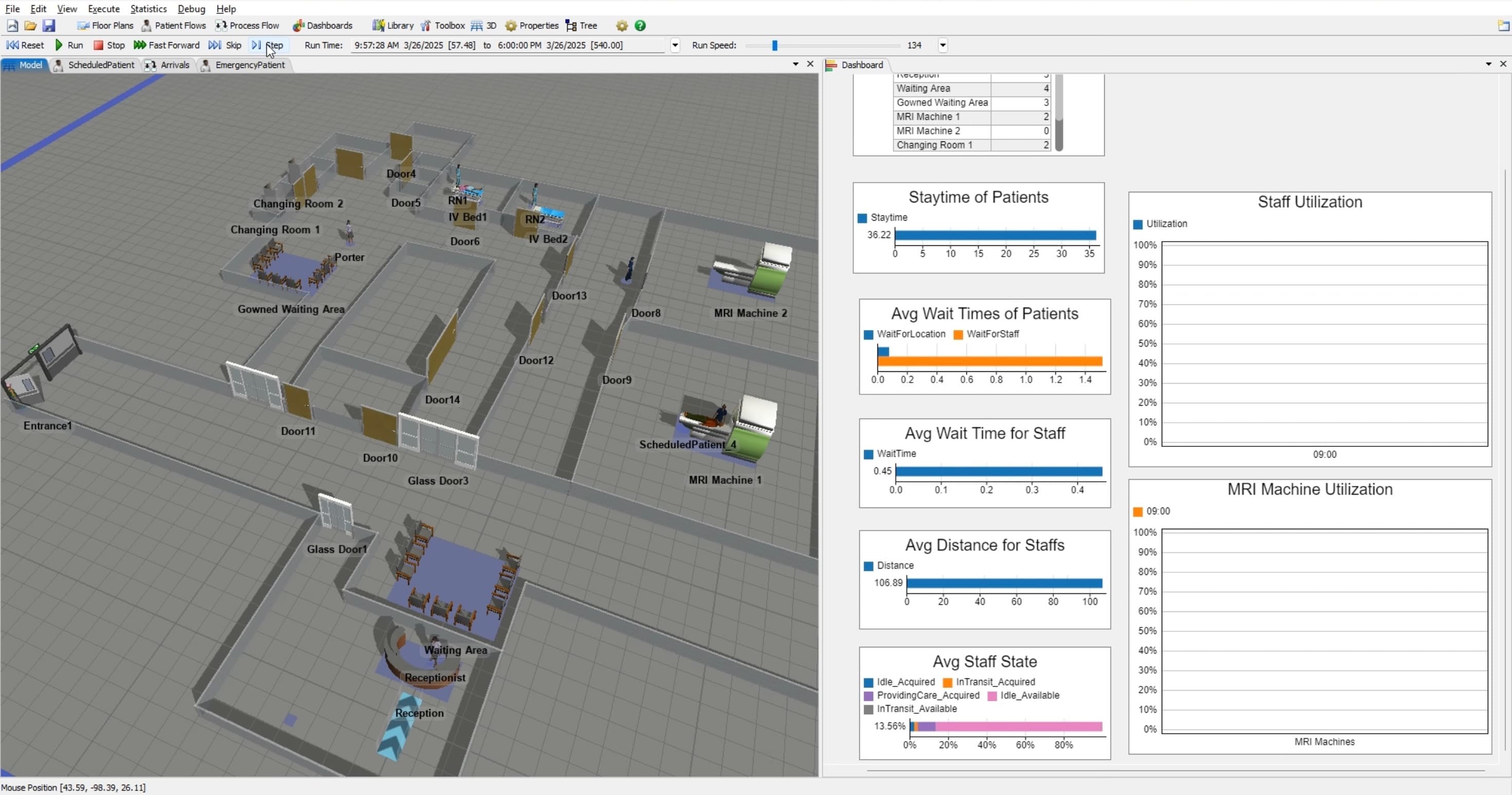 QEII Hospital MRI Floorplan Simulation Model